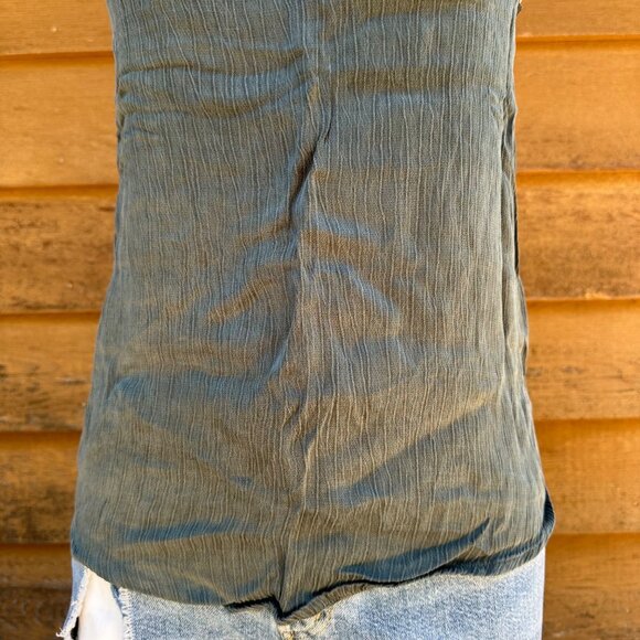 Azoe Sage Green Adjustable Camisole Loose Fit Tank Top Size S - Picture 3 of 8